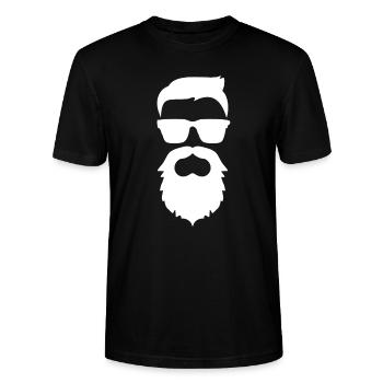 Beard Dude - Stanley/Stella Unisex Bio-T-Shirt CRAFTER - Schwarz - Vorne - Alina (178cm) & Michal (187cm)