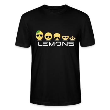 Lemons Zitronen - Stanley/Stella Unisex Bio-T-Shirt CRAFTER - Schwarz - Vorne - Alina (178cm) & Michal (187cm)