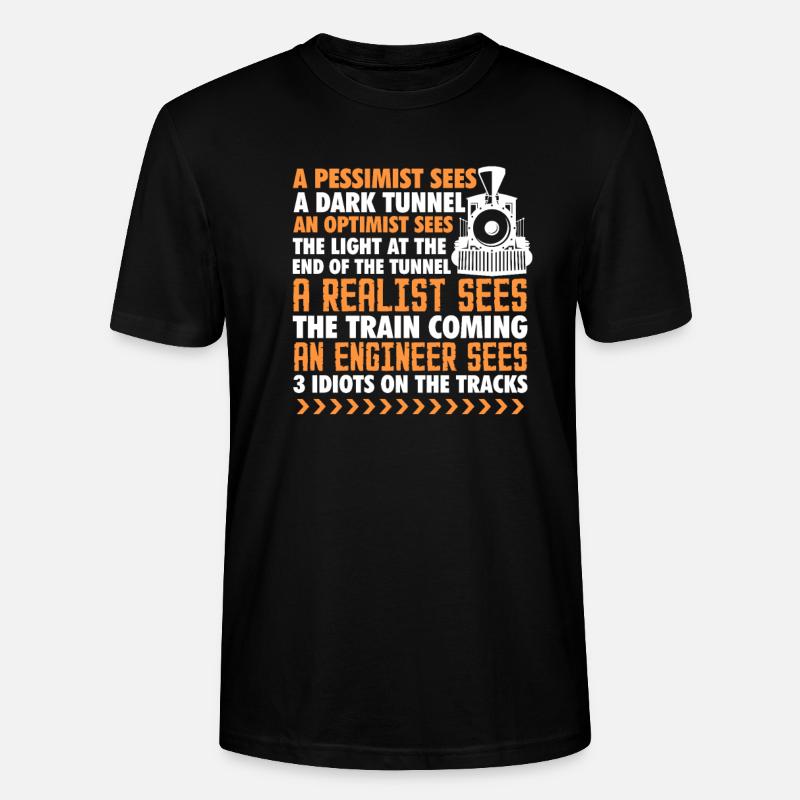 Chemin de fer miniature - T-shirt bio CRAFTER Stanley Stella Unisexe - noir