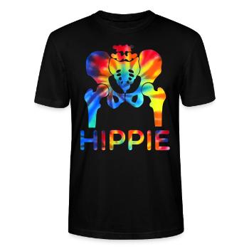 Hipster Künstliche Hüfte Hüftgelenk Oma Operation - Stanley/Stella Unisex Bio-T-Shirt CRAFTER - Schwarz - Vorne - Alina (178cm) & Michal (187cm)