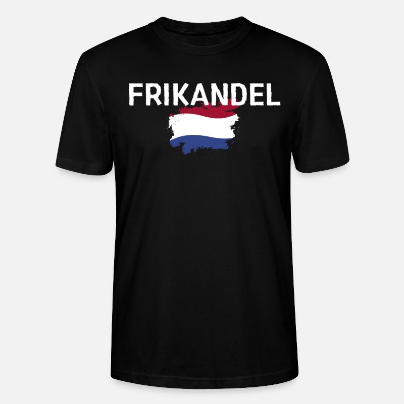 Frikandel - Drapeau Hollande Pays-Bas Amsterdam - T-shirt bio CRAFTER Stanley Stella Unisexe - noir