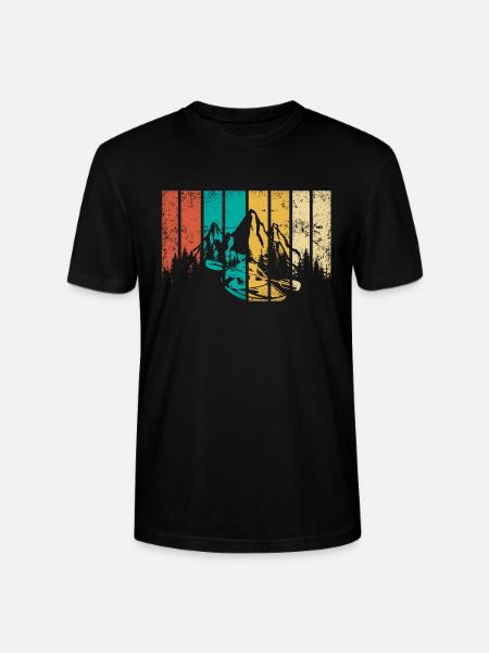Retro kayak kayak kayaker - Stanley/Stella CRAFTER Unisex Organic T-Shirt - black