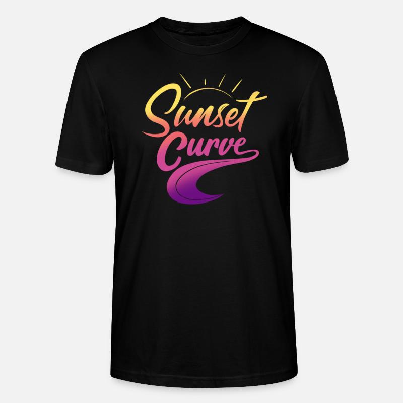 Sunset curve - Stanley/Stella Unisex Bio-T-Shirt CRAFTER - Schwarz