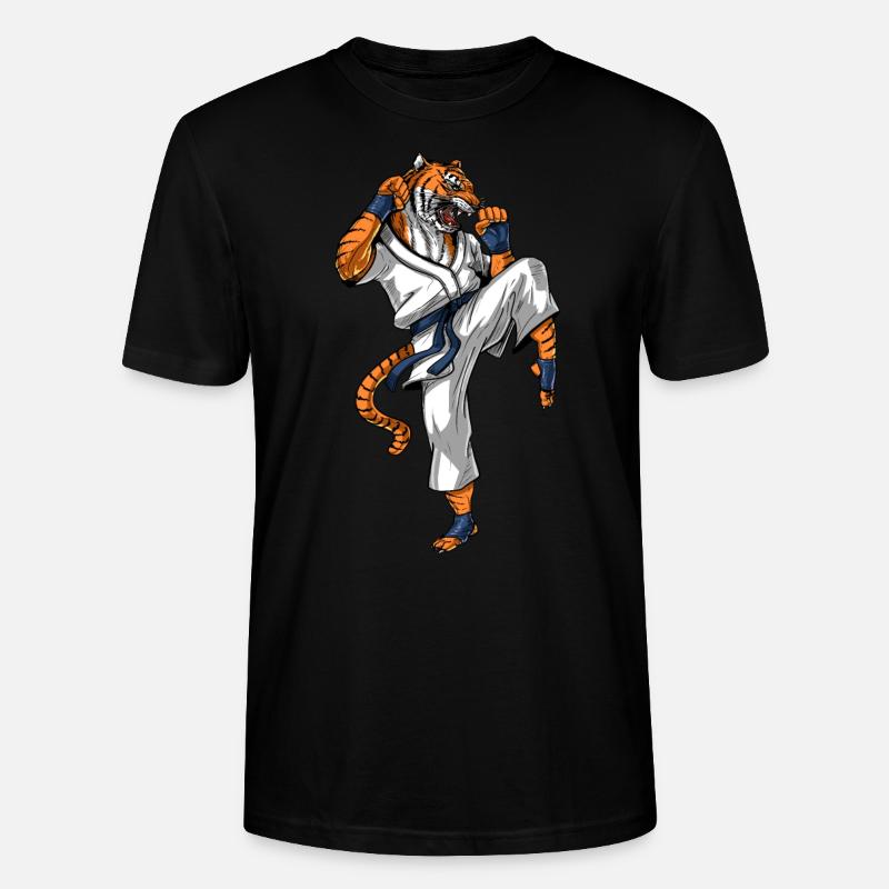 Tiger Karate - Stanley/Stella Unisex Bio-T-Shirt CRAFTER - Schwarz