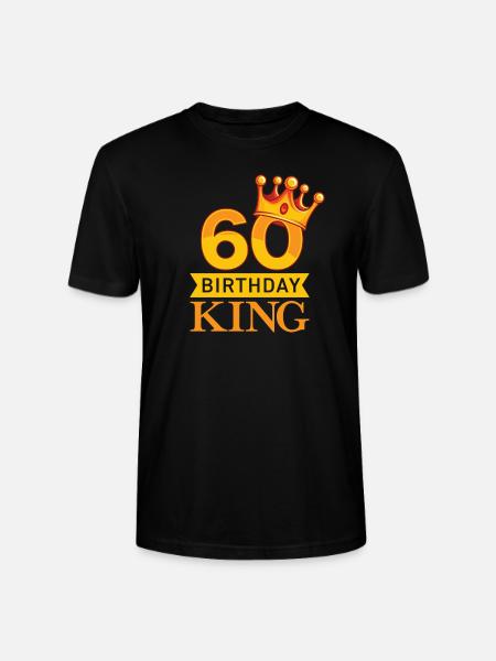 60 years Birthday King - Stanley/Stella CRAFTER Unisex Organic T-Shirt - black