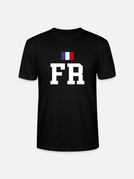 Drapeau FR France drapeau - T-shirt bio CRAFTER Stanley Stella Unisexe - noir