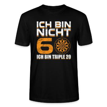 60 Geburtstag - Stanley/Stella Unisex Bio-T-Shirt CRAFTER - Schwarz - Vorne - Alina (178cm) & Michal (187cm)