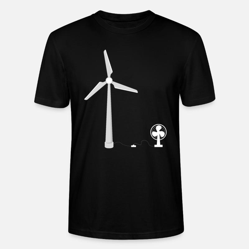 undendliche Energie Windkraftanlage Ventilator - Stanley/Stella Unisex Bio-T-Shirt CRAFTER - Schwarz