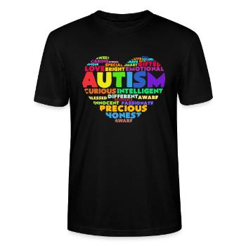 autisme - Stanley/Stella Uniseks bio-T-shirt CRAFTER - zwart - Voor - Alina (178cm) & Michal (187cm)