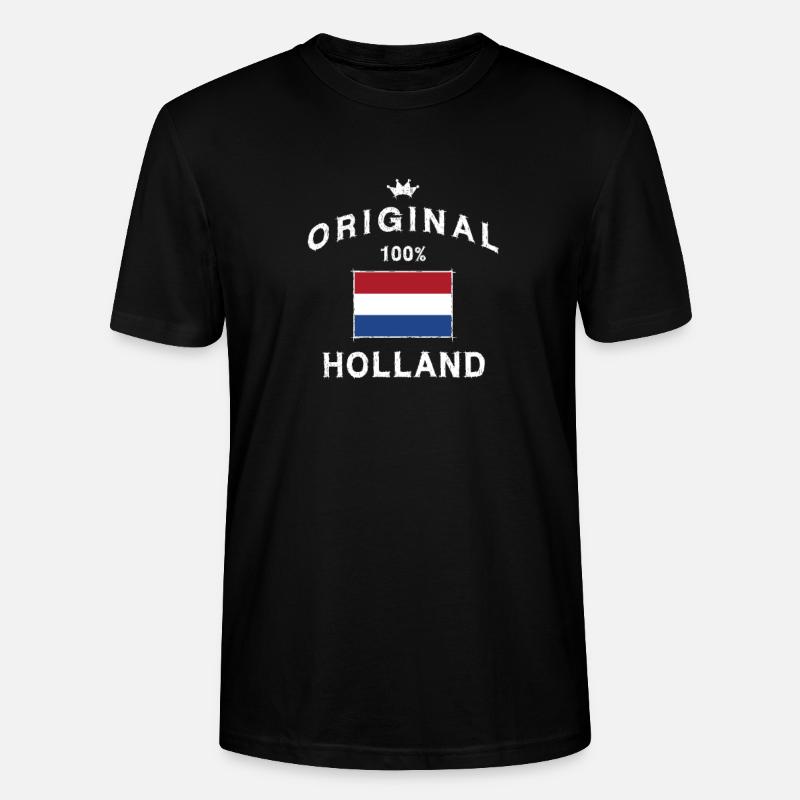 Drapeau hollandais drapeau drapeau - T-shirt bio CRAFTER Stanley Stella Unisexe - noir