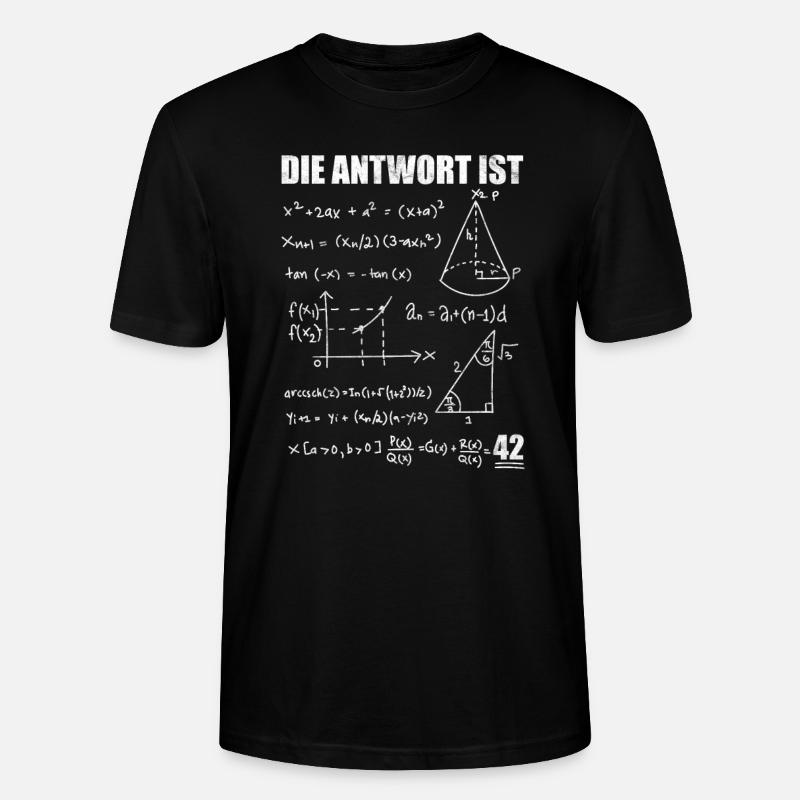 Die Antwort ist 42 - Stanley/Stella Unisex Bio-T-Shirt CRAFTER - Schwarz