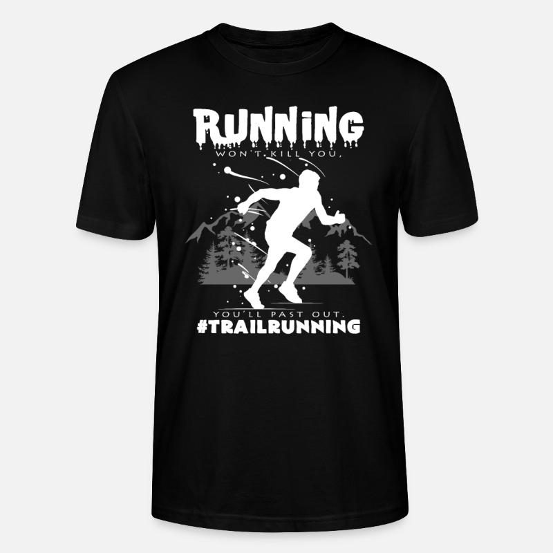 Course de trail - T-shirt bio CRAFTER Stanley Stella Unisexe - noir