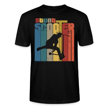 Scooter stunt - Stanley/Stella CRAFTER Unisex Organic T-Shirt - black - Front - Alina (178cm) & Michal (187cm)