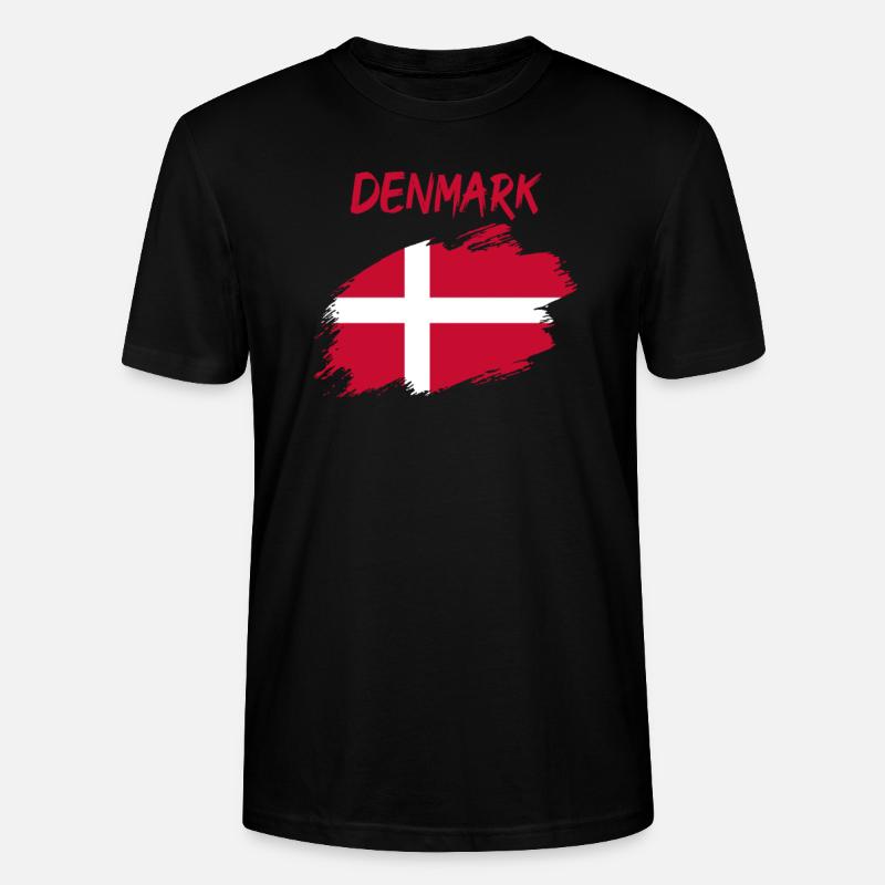 Drapeau danois drapeau drapeau danois - T-shirt bio CRAFTER Stanley Stella Unisexe - noir