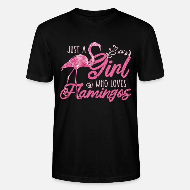 Flamingo Mädchen Pink - Stanley/Stella Unisex Bio-T-Shirt CRAFTER - Schwarz