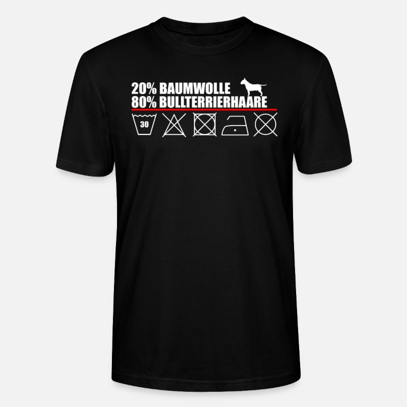 Bullterrier Hundehaare Geschenk - Stanley/Stella Unisex Bio-T-Shirt CRAFTER - Schwarz