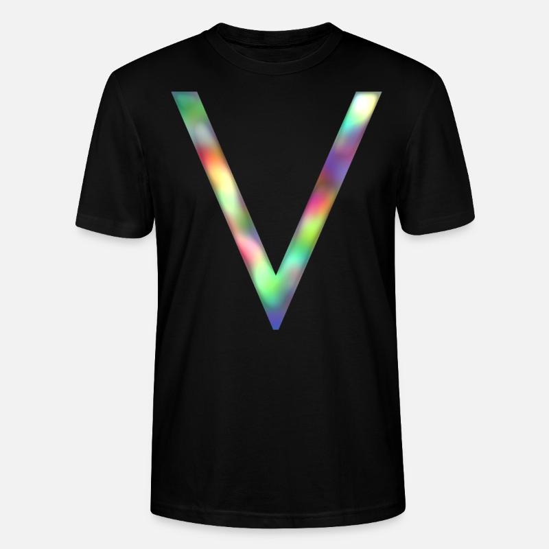 V - Buchstabe INITIALE - Stanley/Stella Unisex Bio-T-Shirt CRAFTER - Schwarz