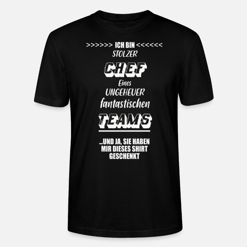 Stolzer Chef - Stanley/Stella Unisex Bio-T-Shirt CRAFTER - Schwarz