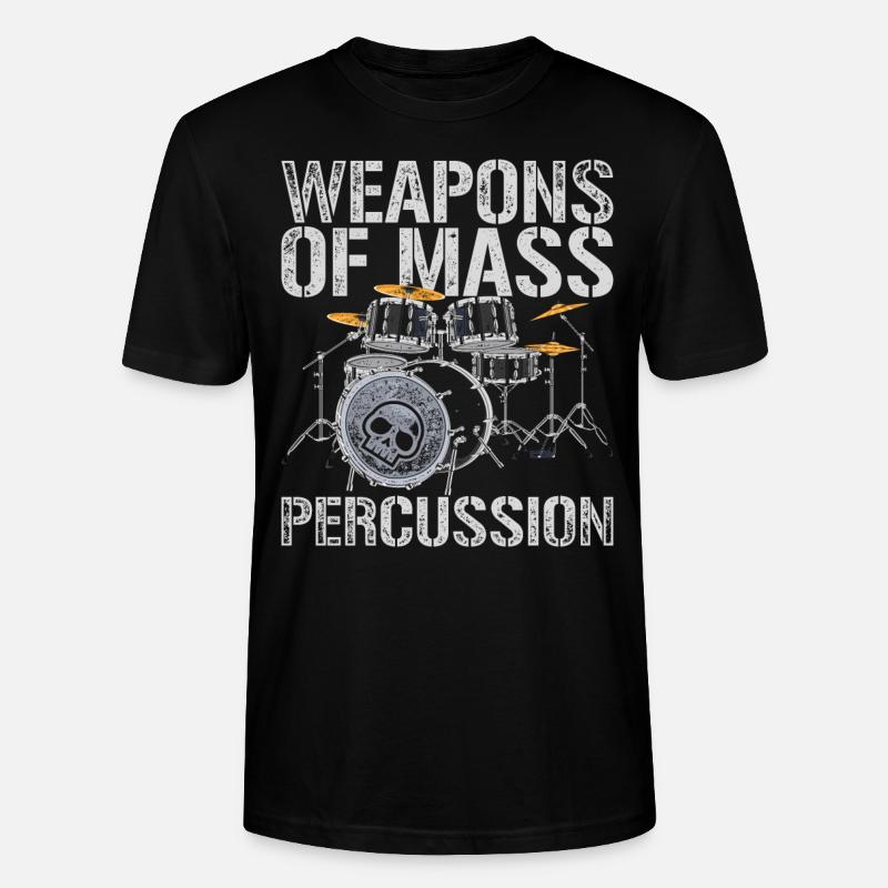 Batteur de batterie - T-shirt bio CRAFTER Stanley Stella Unisexe - noir