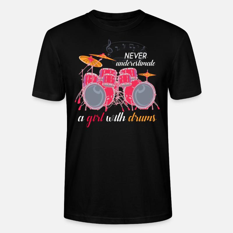 Schlagzeug Mädchen - Stanley/Stella Unisex Bio-T-Shirt CRAFTER - Schwarz