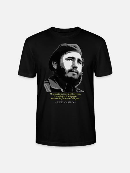 Fidel Castro Quote - Stanley/Stella CRAFTER Unisex Organic T-Shirt - black