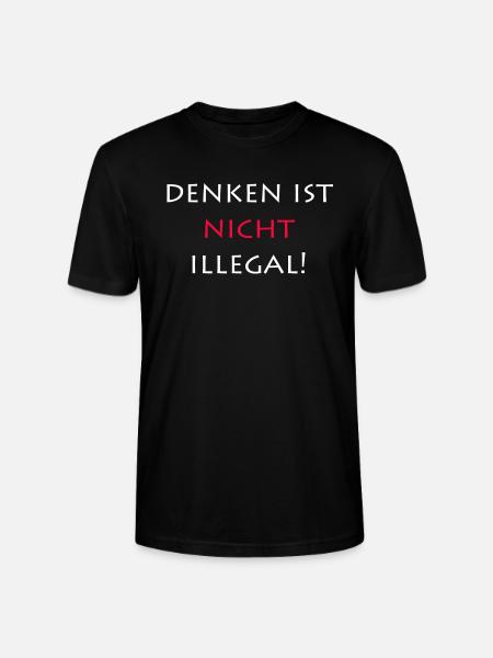 Denken ist nicht illegal - Stanley/Stella Unisex Bio-T-Shirt CRAFTER - Schwarz