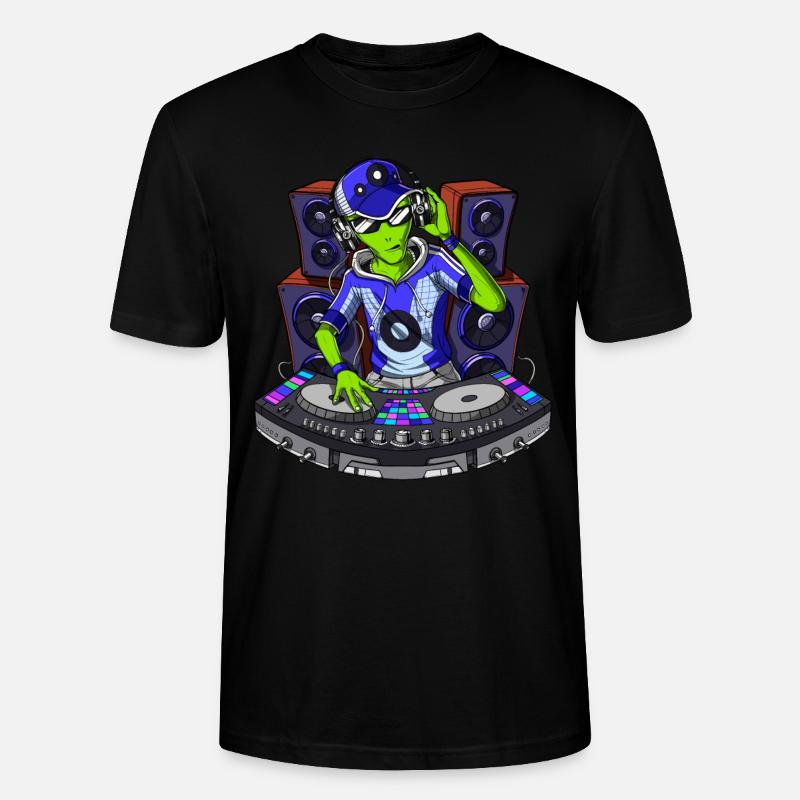 DJ extraterrestre de l'espace - T-shirt bio CRAFTER Stanley Stella Unisexe - noir