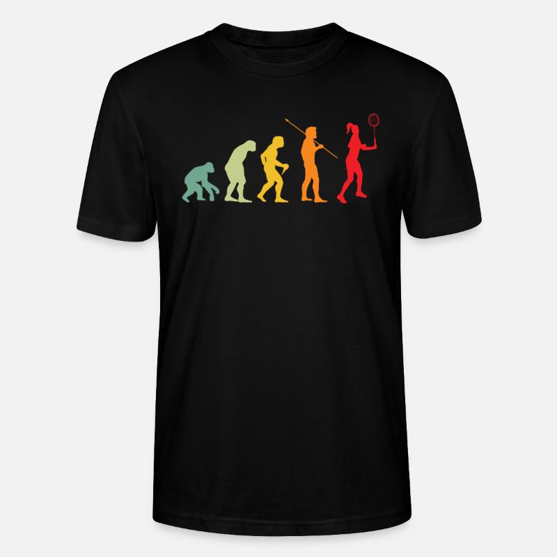 Badminton Evolution Badmintonspieler - Stanley/Stella Unisex Bio-T-Shirt CRAFTER - Schwarz