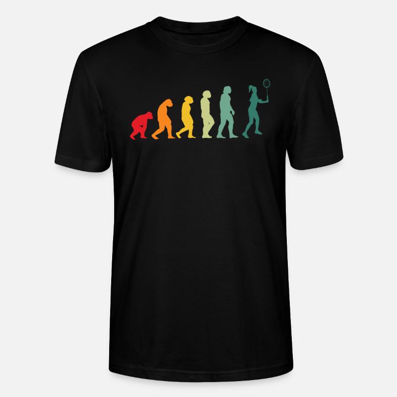 Badminton Evolution Badmintonspieler - Stanley/Stella Unisex Bio-T-Shirt CRAFTER - Schwarz