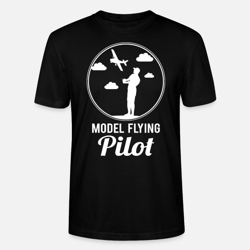 Modellflug Pilot Modellbauer Flugzeug Geschenk - Stanley/Stella Unisex Bio-T-Shirt CRAFTER - Schwarz
