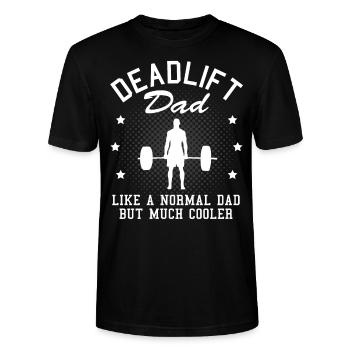 Cadeau de musculation Deadlift Deadlift Dad - T-shirt bio CRAFTER Stanley Stella Unisexe - noir - Devant - Alina (178cm) & Michal (187cm)