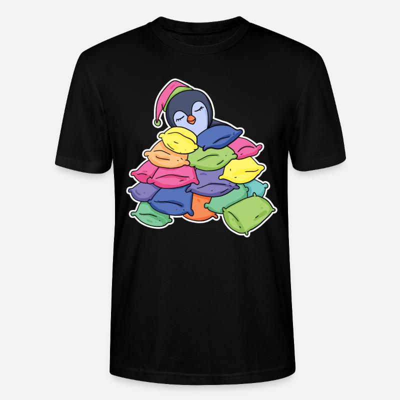 Schlafender Pinguin - Stanley/Stella Unisex Bio-T-Shirt CRAFTER - Schwarz