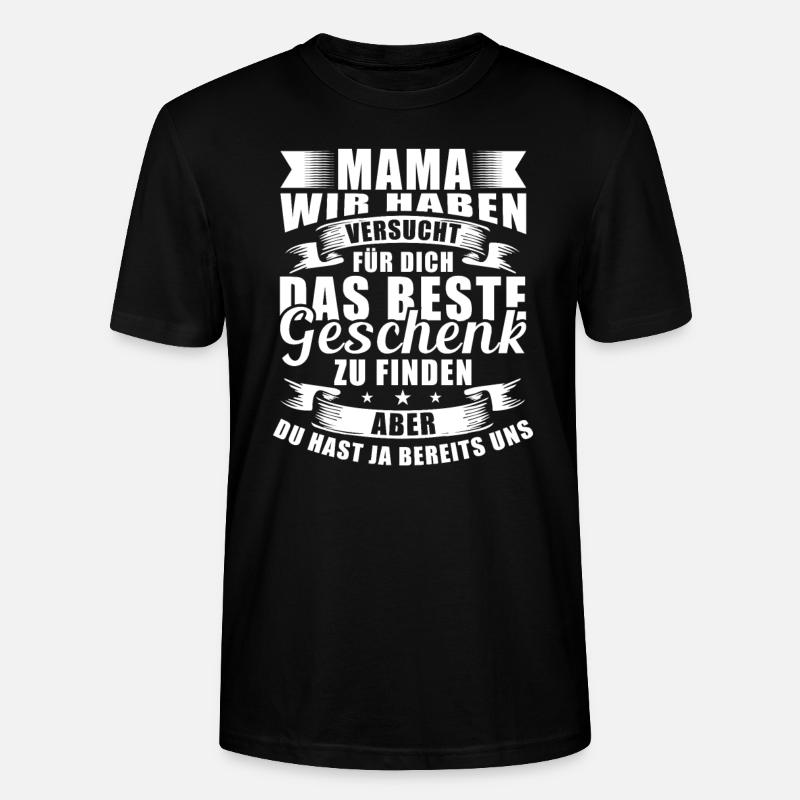 Mama Mutter Tochter Sohn Spruch - Stanley/Stella Unisex Bio-T-Shirt CRAFTER - Schwarz