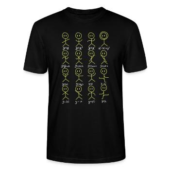 Matheformeln Tanzen Mathematische Gleichungen - Stanley/Stella Unisex Bio-T-Shirt CRAFTER - Schwarz - Vorne - Alina (178cm) & Michal (187cm)