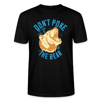 Strong as a bear - Don't nudge - Stanley/Stella CRAFTER Unisex Organic T-Shirt - black - Front - Alina (178cm) & Michal (187cm)
