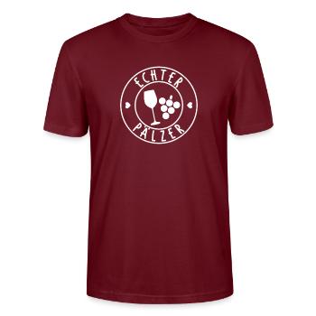Echter Pälzer - Stanley/Stella Unisex Bio-T-Shirt CRAFTER - Burgunderrot - Vorne - Alina (178cm) & Michal (187cm)