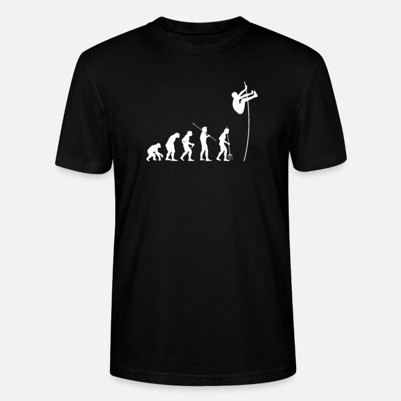 Evolution Stabhochsprung T-Shirt Geschenk - Stanley/Stella Unisex Bio-T-Shirt CRAFTER - Schwarz