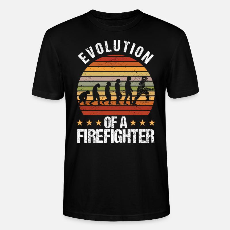 Firefighter Evolution Fire Department - Stanley/Stella CRAFTER Unisex Organic T-Shirt - black
