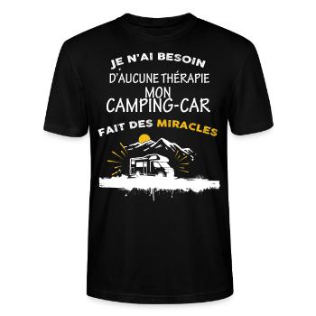 Camping car du miracle - T-shirt bio CRAFTER Stanley Stella Unisexe - noir - Devant - Alina (178cm) & Michal (187cm)