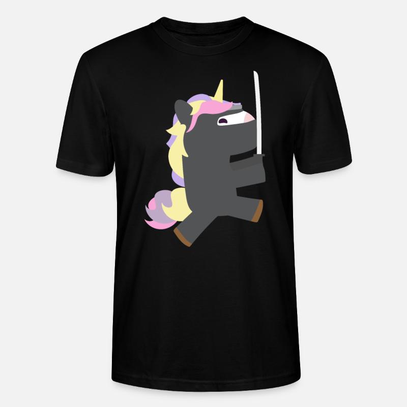 Ninja Einhorn - Stanley/Stella Unisex Bio-T-Shirt CRAFTER - Schwarz