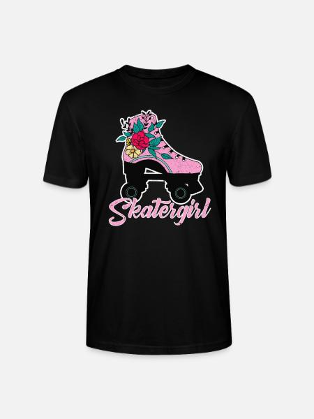 Skatergirl - Roller skate design - Stanley/Stella CRAFTER Unisex Organic T-Shirt - black