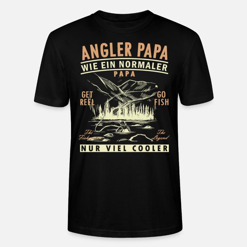 Geschenkidee Angler Papa - Stanley/Stella Unisex Bio-T-Shirt CRAFTER - Schwarz