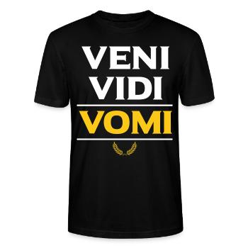 cadeau marrant beauf latin alcoolique césar - T-shirt bio CRAFTER Stanley Stella Unisexe - noir - Devant - Alina (178cm) & Michal (187cm)