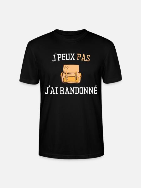 j'peux pas j'ai randonné cadeau anniversaire - T-shirt bio CRAFTER Stanley Stella Unisexe - noir