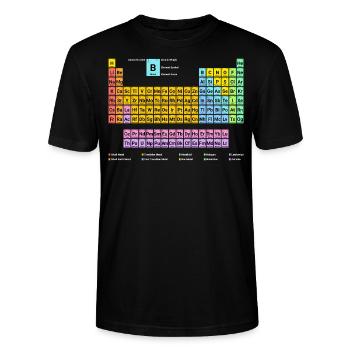 Tableau périodique des éléments nouveau avec description - T-shirt bio CRAFTER Stanley Stella Unisexe - noir - Devant - Alina (178cm) & Michal (187cm)