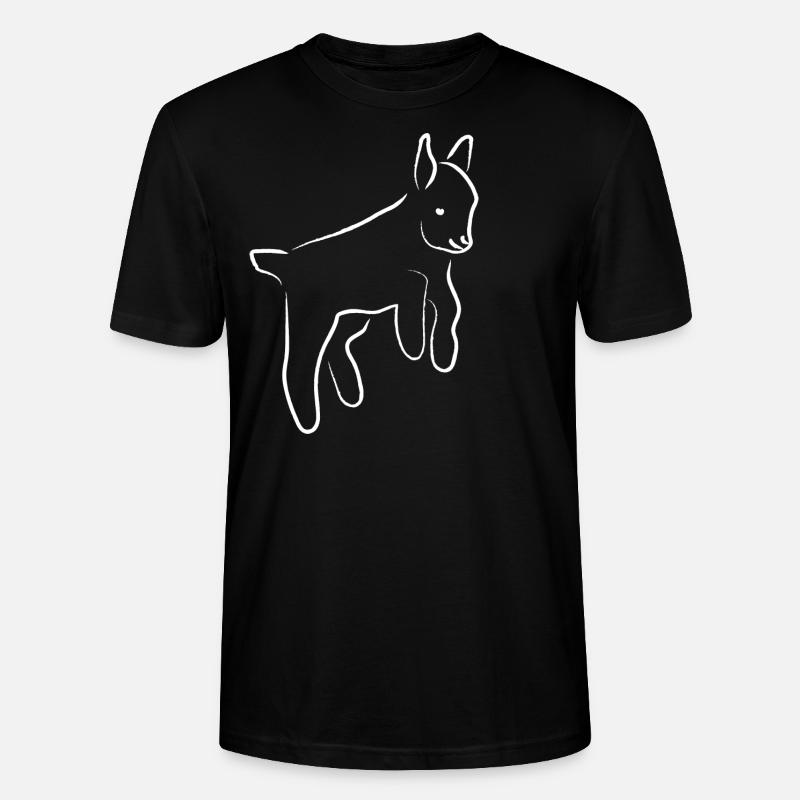 Ziege weiß /Goat white - Stanley/Stella Unisex Bio-T-Shirt CRAFTER - Schwarz