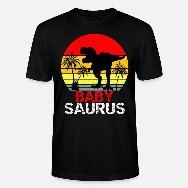 Dinosaure de Babysaurus T Rex - T-shirt bio CRAFTER Stanley Stella Unisexe - noir
