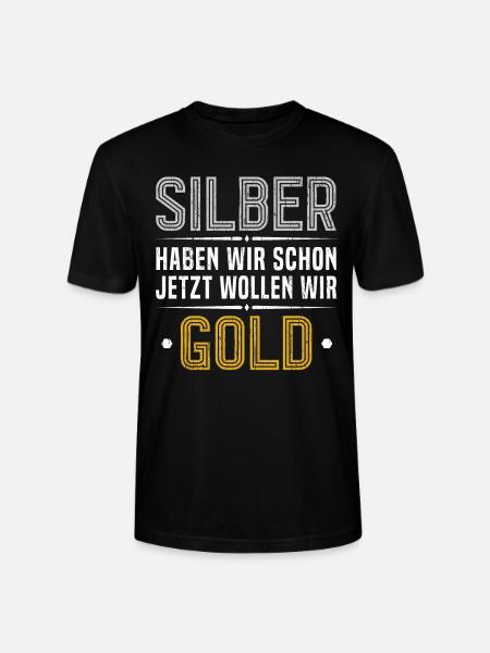 Silberhochzeit 25 Jahre Ehe Geschenk - Stanley/Stella Unisex Bio-T-Shirt CRAFTER - Schwarz