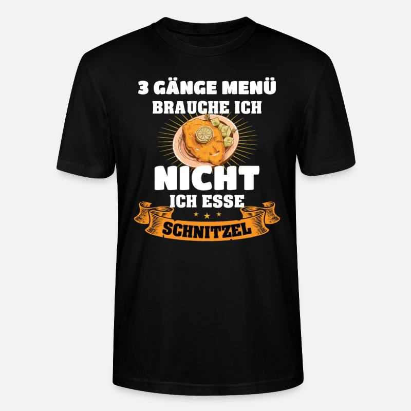 Schnitzel Brauche keine Menü - Stanley/Stella Unisex Bio-T-Shirt CRAFTER - Schwarz