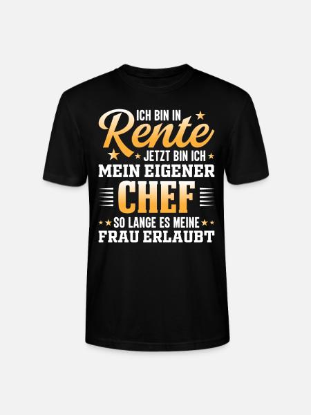 Ich bin in Rente. Geschenk für Rentner - Stanley/Stella Unisex Bio-T-Shirt CRAFTER - Schwarz